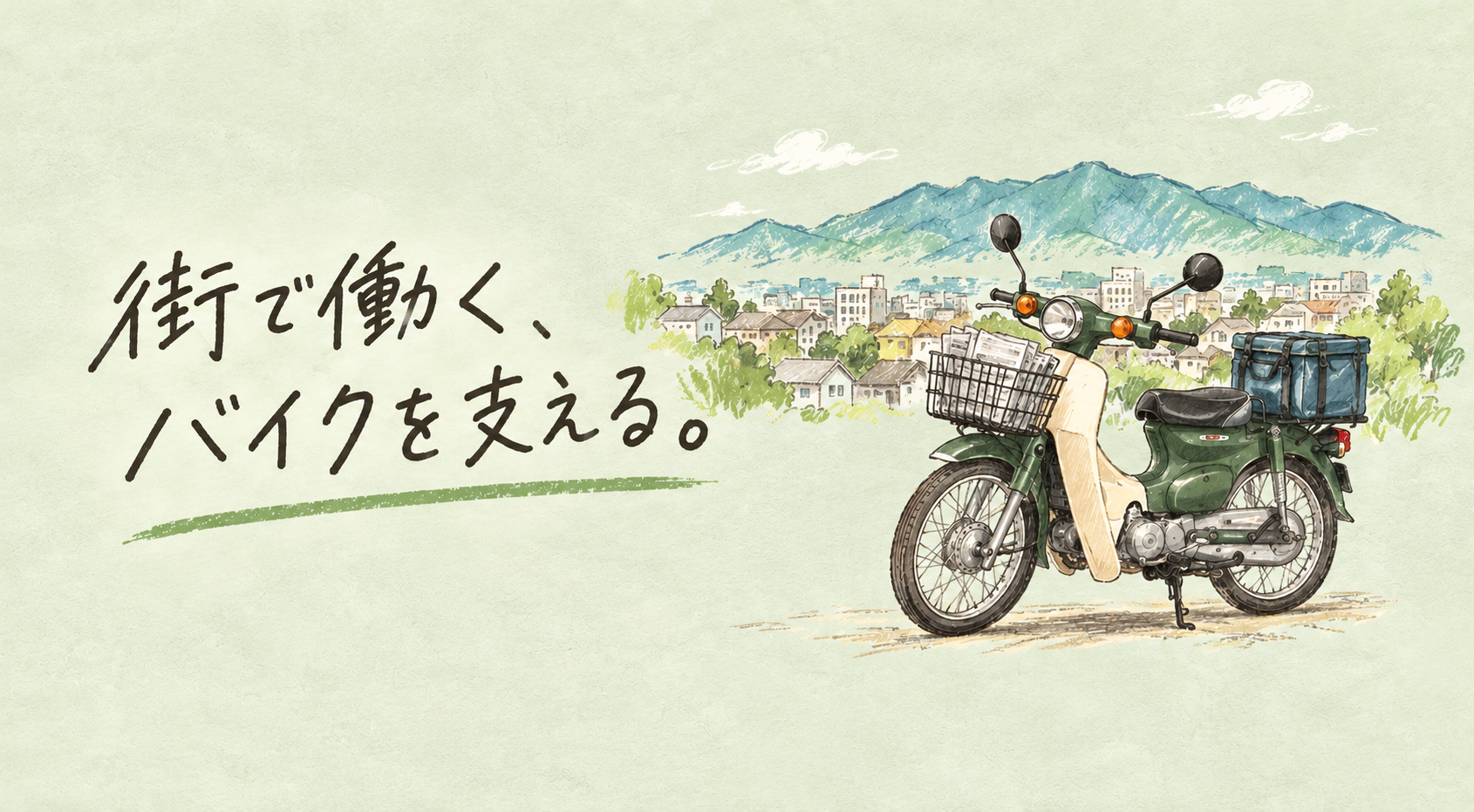 街で働くバイクを支える仕事
